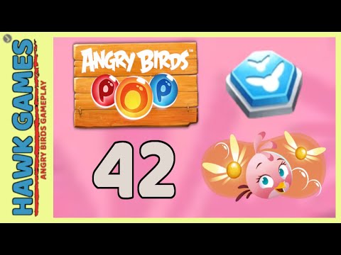 Angry Birds Stella POP Bubble Shooter Level 42 - Walkthrough, No Boosters