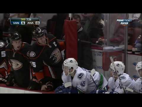 Keith Ballard vs Corey Perry fight 25 Jan 2013 Vancouver Canucks vs Anaheim Ducks NHL hockey