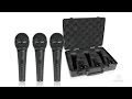 ULTRAVOICE XM1800S 3 Dynamic Cardioid Vocal and Instrument Microphones (Set of 3)
