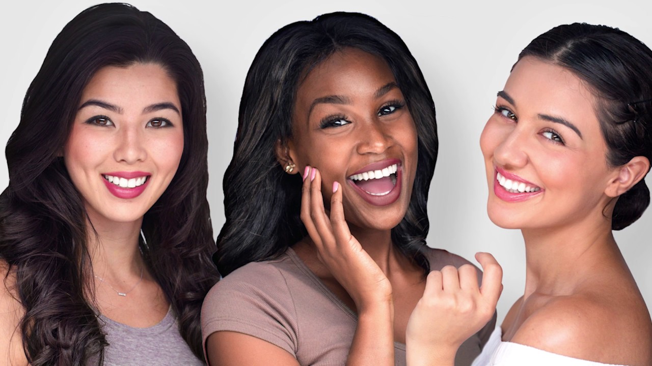 Three smiling women