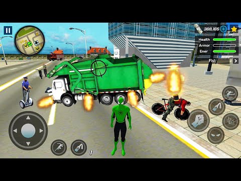 Spider Rope Hero Ninja Gangster Crime Vegas City #6 - Fun with Sticky Bombs - Android Gameplay