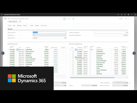 Bank reconciliation improvements in Dynamics 365 Business Central