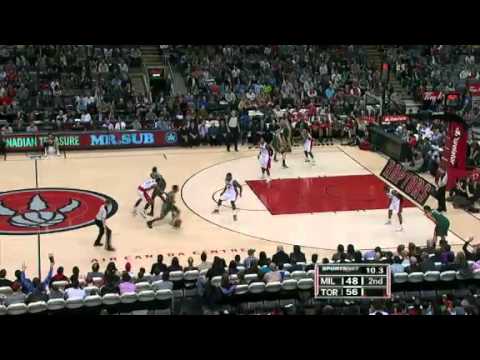 NBA Toronto Raptors vs Milwaukee Bucks | Sunday, March 11, 2012 | L 105 - 99 Highlights