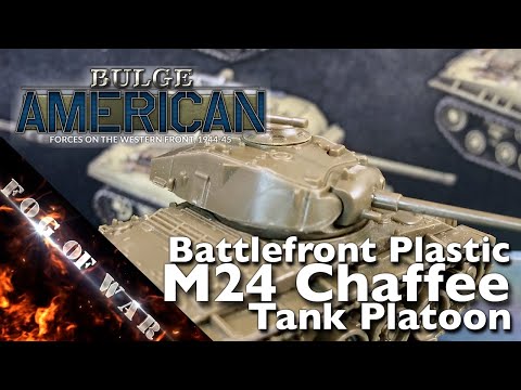 Review | BF M24 Chaffee Tank Platoon 1/100 (15mm) - UBX94 | Bulge American - Flames of War