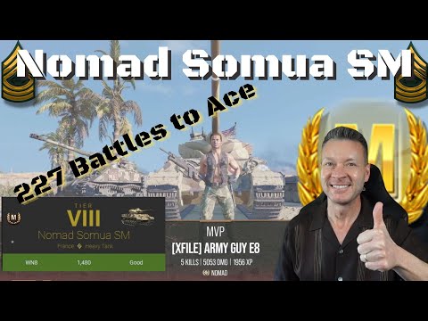 Nomad Somua SM Ace Tanker Battle, World of Tanks Console.