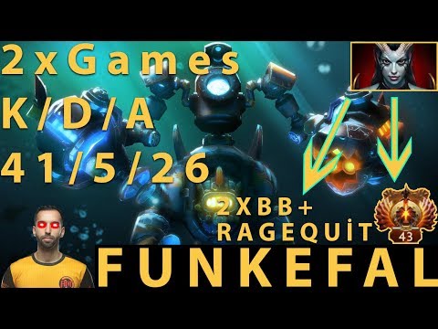 Funkefal Insane Speed Tinker Gameplay. 2 Games 41-5-26 Total KDA. Makes Enemy RageBB and Rage Quit.