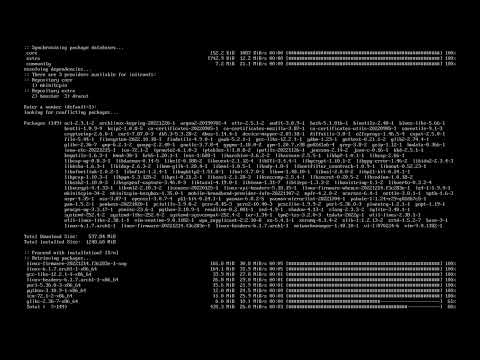 how to install arch linux fast