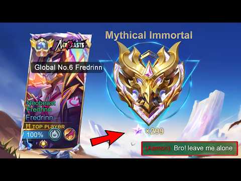 MY LAST MATCH BEFORE 300⭐ STARS | TOP GLOBAL FREDRINN FULL GAMEPLAY - MLBB