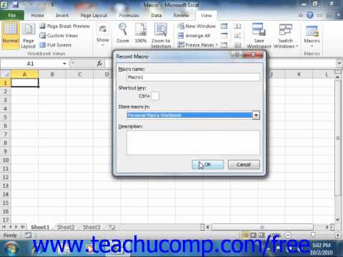 Excel 2010 Tutorial The Personal Macro Workbook Microsoft Training Lesson 29.3