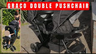 GRACO STADIUM DUO TANDEM DOUBLE STROLLER REVIEW | PROS AND CONS