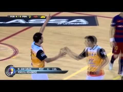 Gol de Juan Carlos (4-1) en el FC Barcelona Lassa - Peñiscola Rehab Medic
