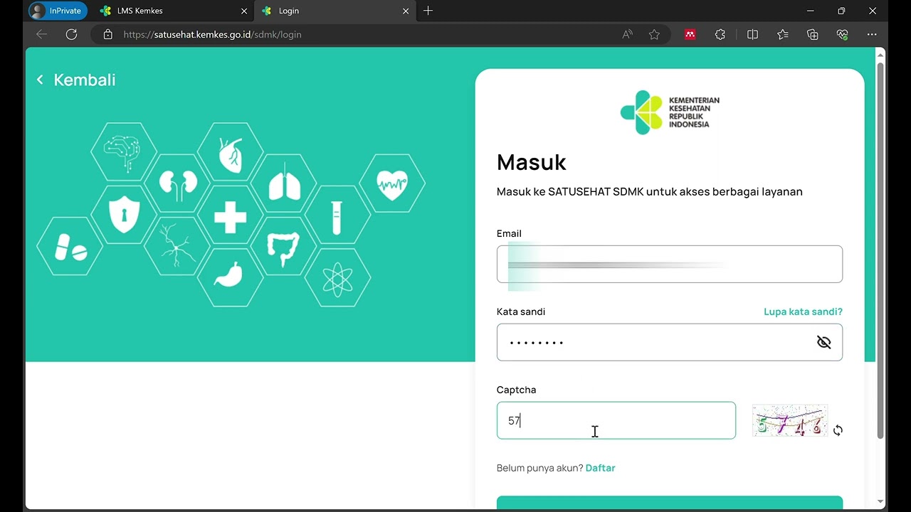 Tutorial Login Plataran Sehat melalui Satu Sehat SDMK
