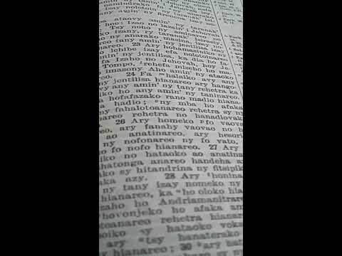 NOFY HOFAFAZAKO RANO MADIO IANAO (EZEKIELA -36-25)