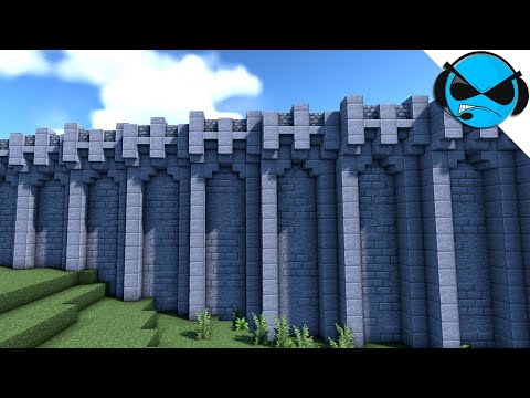 Minecraft: How to Build a Castle Wall (Minecraft Build Tutorial)