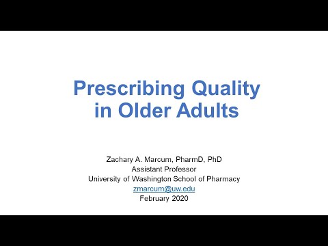 Prescribing Quality in Older Adults