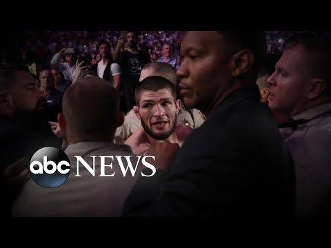UFC fight spills out of the octagon