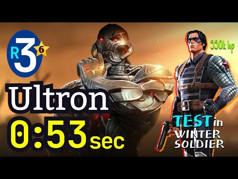 6* Ultron 3 Rank, No boost 53 sec | ROL - Winter Soldier 550k hp #mcoc
