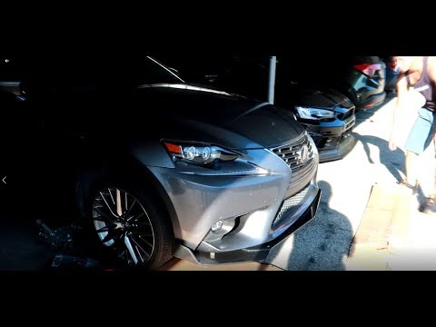 Installing carbon fiber front lip on Lexus IS250!