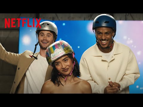 Thumbnail of the video: Chase Stokes, Brianne Tju & Keith Powers Learn to Hoverboard