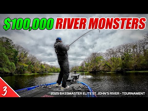 Fishing for $100,000 RIVER MONSTERS - 2025 Bassmaster St. John's River (Tournament) UFB S5E3