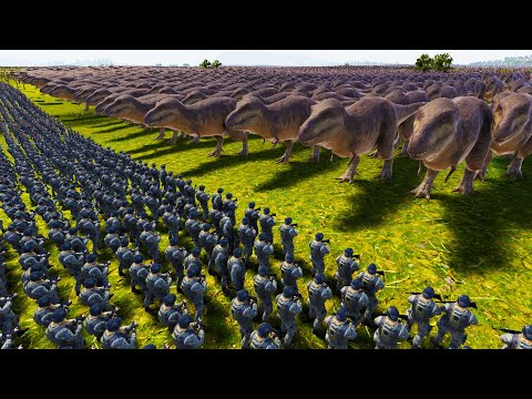 1 MILLION T-REX vs 100,000 Modern Soldiers! - Ultimate Epic Battle Simulator 2 UEBS 2