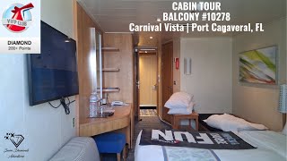 Carnival Vista | Tour of Balcony #10278 | Port Canaveral, FL