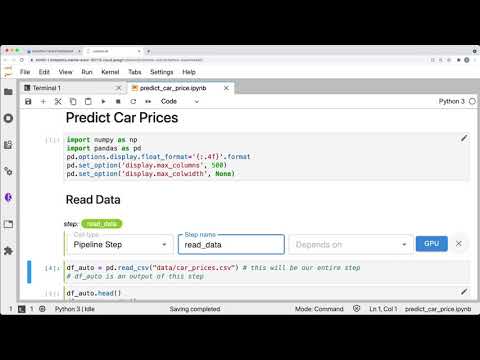 Using Kubeflow with the Kale JupyterLab extension to create a single-cell pipeline step