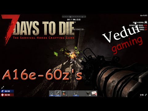 Testing: Blood Moon Horde Alpha 16E - 60 concurrent zombies - 7 Days to Die Video