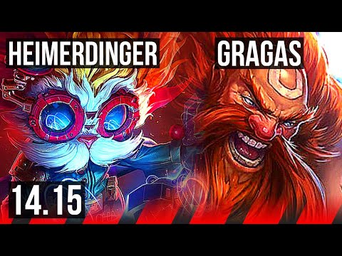 HEIMERDINGER vs GRAGAS (TOP) | Rank 7 Heimer, 8/2/4, 500+ games | EUW Grandmaster | 14.15