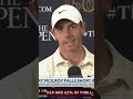 Rory McIlroy on falling short at a major AGAIN ? #shorts