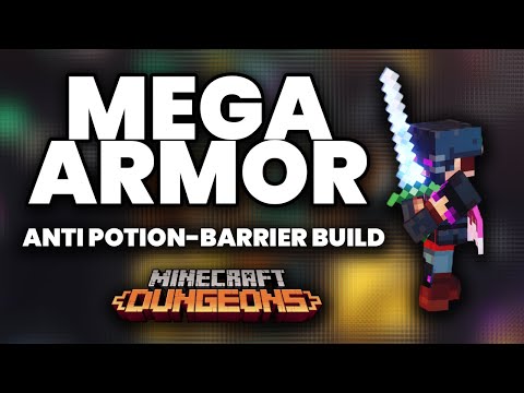 SpookyFairy - "MEGA ARMOR" Anti Potion Barrier HAKWBRAND Tank Build | Minecraft Dungeons