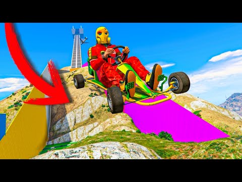 NATURAL MEGA RAMP WITH A KART!! *INCREDIBLE* GTA V ONLINE