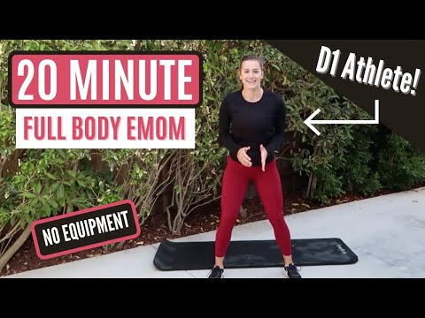 FULL BODY EMOM WORKOUT WITH D1 ATHLETE! (No Equipment Needed) | Victoria Garrick