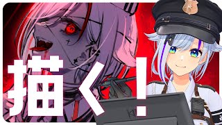 【#イラスト作業 】ゾンビナース描くよ（着彩）！【#北爪くみん】