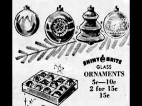 Cent Caps III-Vintage American Glass Christmas Ornaments by Corning, Shiny Brite, and George Franke