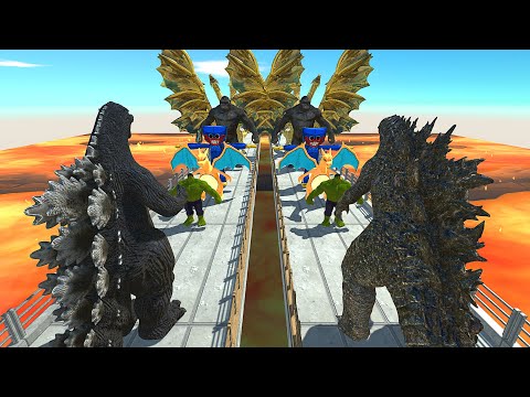 Who is Faster and Stronger? GODZILLA 2021 vs HEISEI GODZILLA - Animal Revolt Battle Simulator