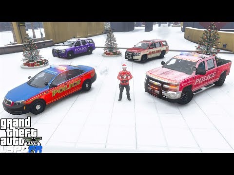GTA 5 LSPDFR #745 Last Day Using Christmas Themed Police Cars - Chevy Caprice, Tahoe & Silverado
