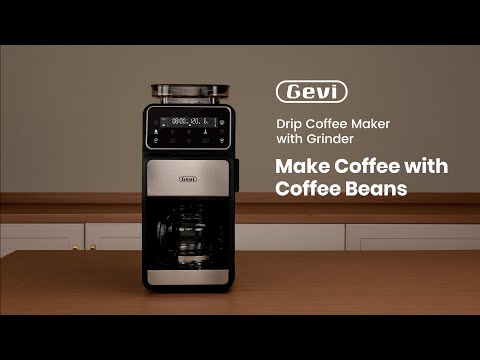 How to Brew Fresh Coffee with Beans | Gevi 10 Cup Drip Coffee Maker with Built-in Grinder