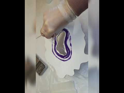 Видеоурок по рисованию эпоксидной смолой в технике Resin Art "Срез камня".