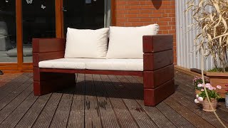DIY Modern outdoor sofa - Gartenbank selber bauen