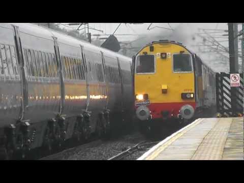 DRS Class 20312 + 20308 Cane it through Northallerton on 'The York And Weardale Explorer' 27/08/2012