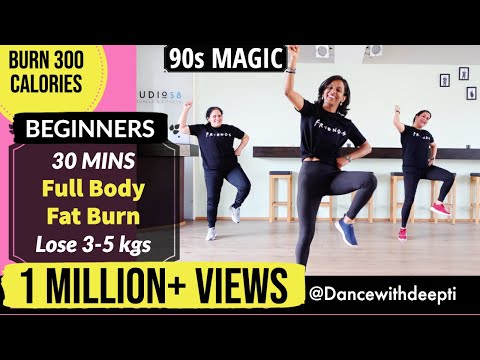 30mins DAILY -  Burn Arm Fat, Belly Fat & Tone Legs | 90s Bollywood Dance Workout 