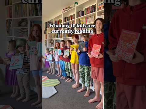 What my 10 kids are reading! 📚 #books #reading #largefamily #momof10