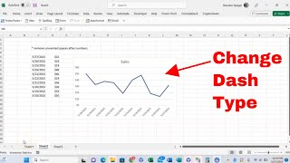Change a Line Chart From a Solid Line to a Dashed Line in Microsoft Excel! Change Dash Type in Excel