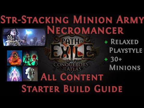 [PoE] [Guide] Minion Army Necromancer 3.9 Metamorph #StarterBuild | 30+ Minions! [play_like_jay]