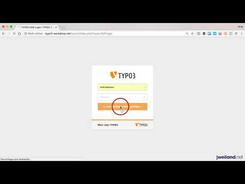 TYPO3 8.7 für Redakteure - Teil 02  Anmeldung am Backend und Überblick