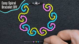 🌀 DIY Spiral Waves Bracelet Tutorial - Easy for Beginners. Oddly Satisfying!
