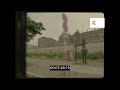 1970s 1980s Germany POV Driving Along Berlin Wall Graffiti 35mm