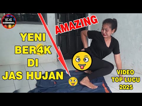YENI'S FUNNY VIDEO!! YENI IN 4K IN A RAINCOAT