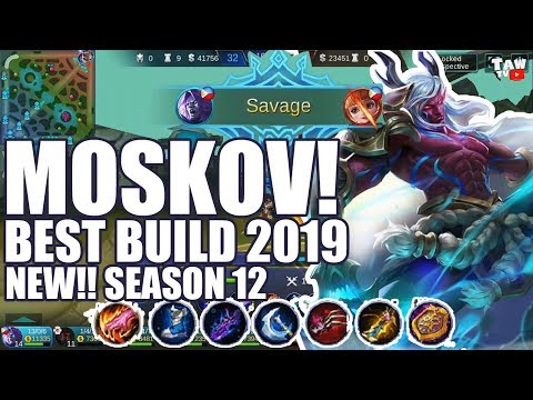MOSKOV RANKED GAME BEST BUILD, GAME PLAY, NO DEATHS, AND EASY SAVAGE | MOBILE LEGENDS